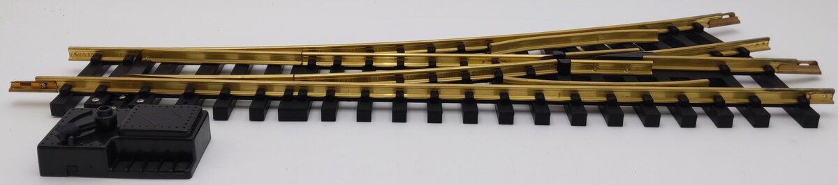 Aristo-Craft 30380 G Brass Left Hand 10' Wide Radius Manual Switch Turnout VG/Box