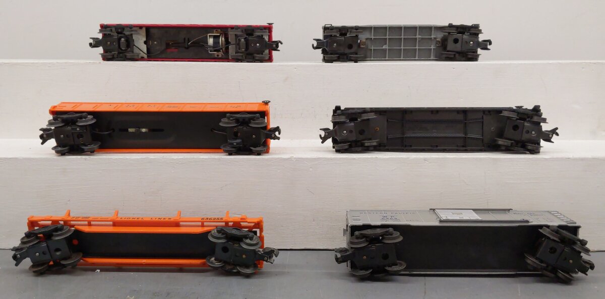 Lionel Vintage O Freight Cars: 6362-55, 356-275, 6561, 6262, 3444, 6464 [6] EX
