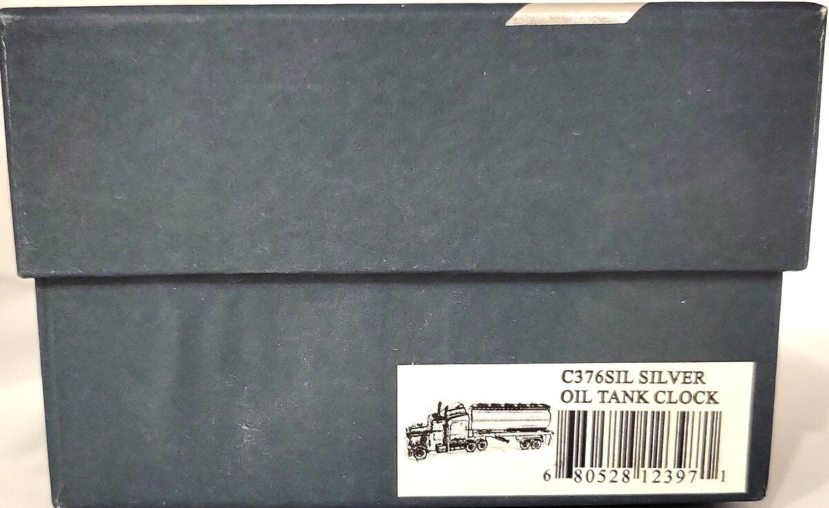 Platinum C376SIL Silver Oil Tank Clock LN/Box