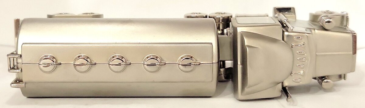 Platinum C376SIL Silver Oil Tank Clock LN/Box