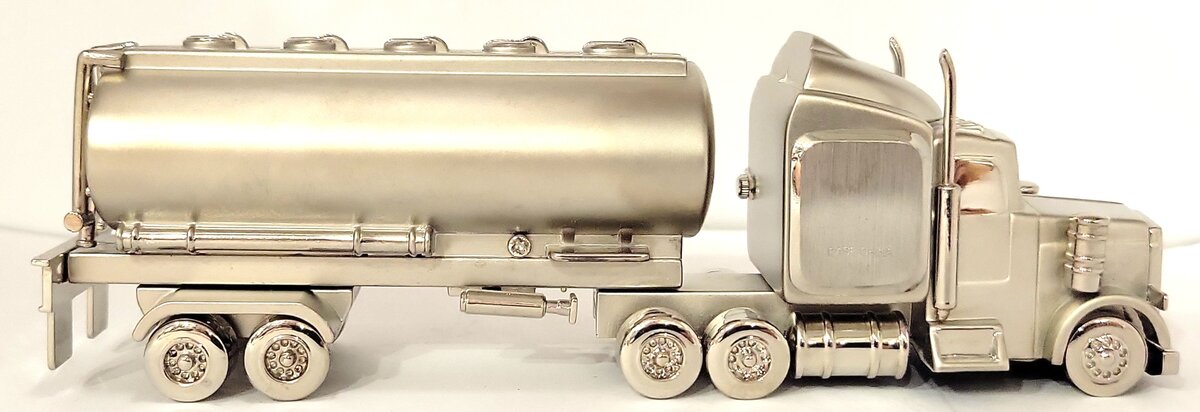 Platinum C376SIL Silver Oil Tank Clock LN/Box