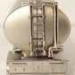 Platinum C376SIL Silver Oil Tank Clock LN/Box