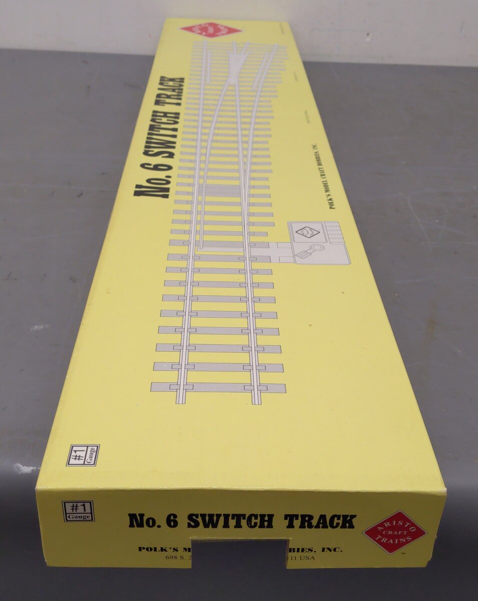 Aristo-Craft 20340 G #6 Stainless Steel Left Hand Switch Turnout/Box