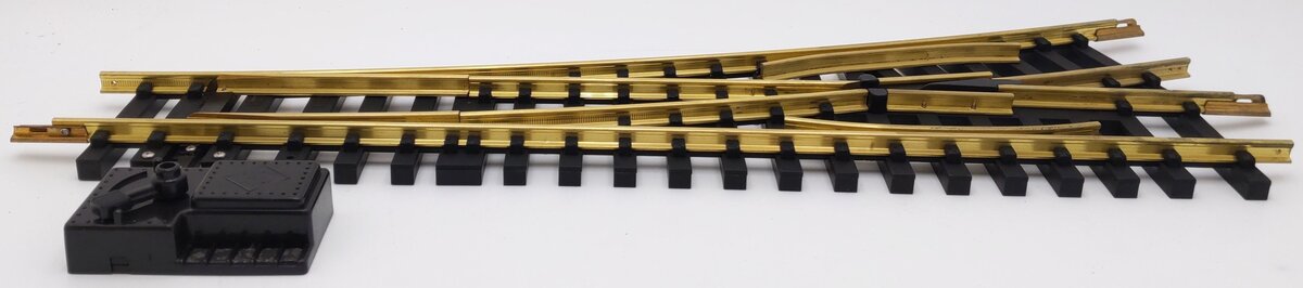 Aristo-Craft 30380 G Brass Left Hand 10' Wide Radius Manual Switch Turnout VG/Box
