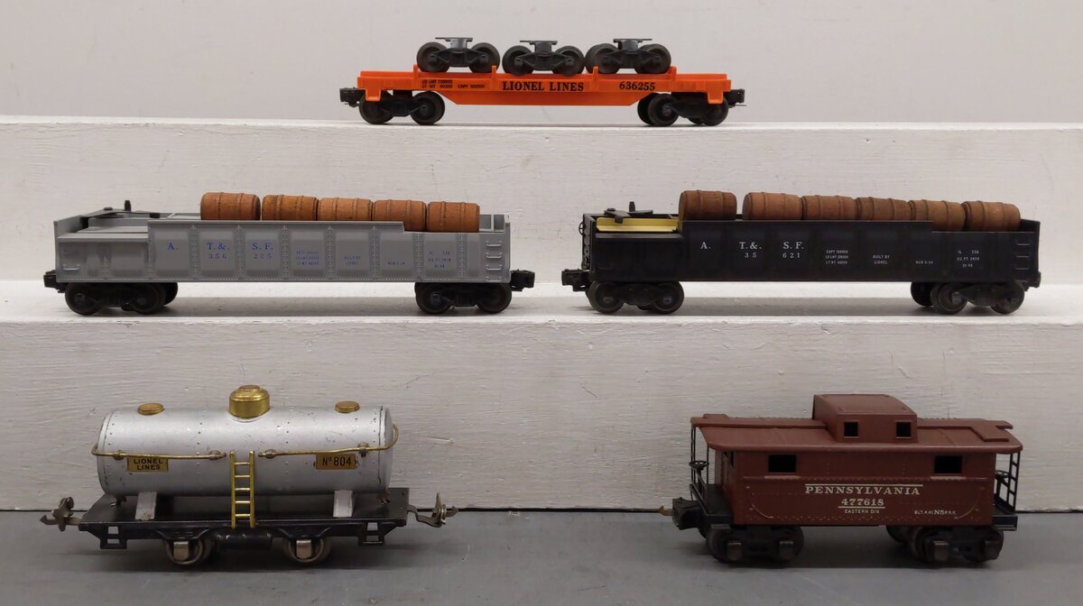 Lionel Vintage O Freight Cars: 804, 2672, 35621, 356225, 636255 [5] VG
