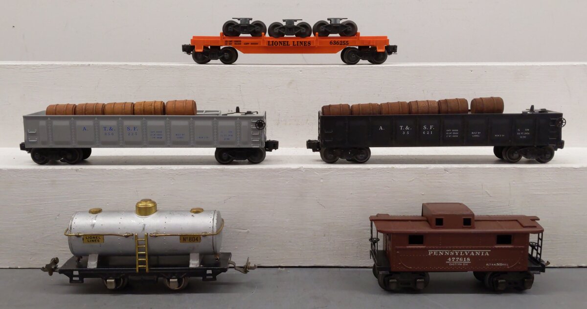 Lionel Vintage O Freight Cars: 804, 2672, 35621, 356225, 636255 [5] VG