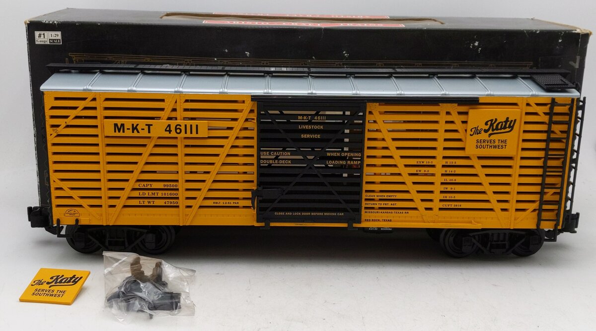 Aristo-Craft 46111 G Scale Missouri-Kansas-Texas Stock Car #46111 EX/Box