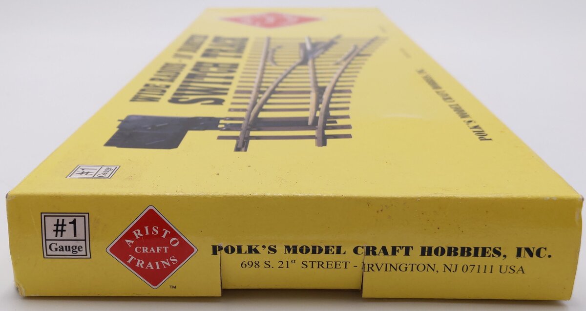 Aristo-Craft 30380 G Brass Left Hand 10' Wide Radius Manual Switch Turnout EX/Box
