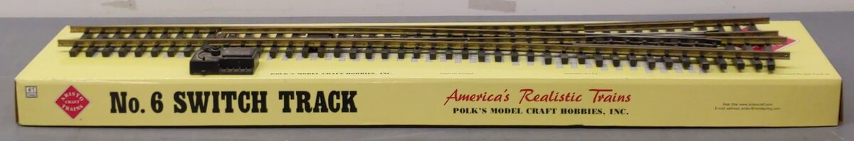 Aristo-Craft 30340 G Scale # 6 Brass Left Hand Manual Switch Turnout VG/Box