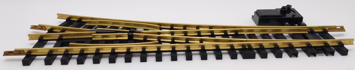 Aristo-Craft 30370 G Brass Wide Radius Right Hand 10' Manual Switch Turnout VG/Box