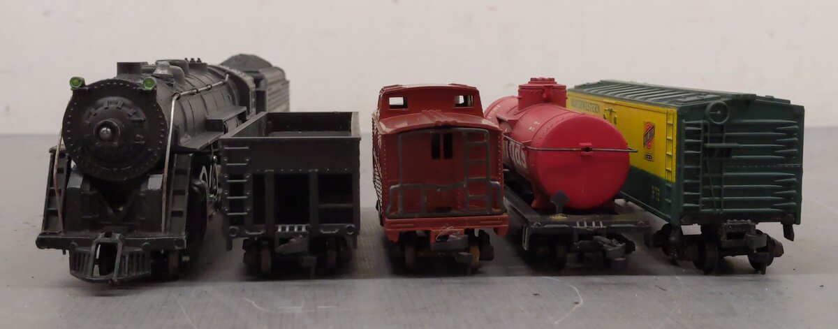 Gilbert 332 HO Vintage Hudson 4-Car Steam Freight Set EX/Box