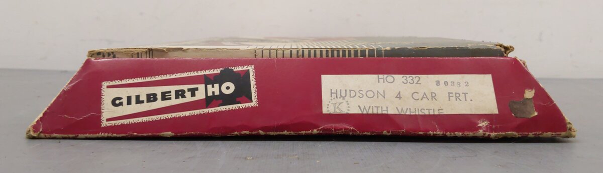Gilbert 332 HO Vintage Hudson 4-Car Steam Freight Set EX/Box