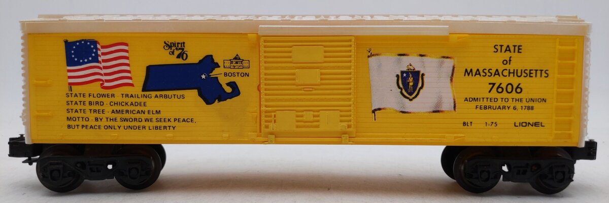 Lionel 6-7606 O Gauge State of Massachusetts Boxcar #7606 EX/Box