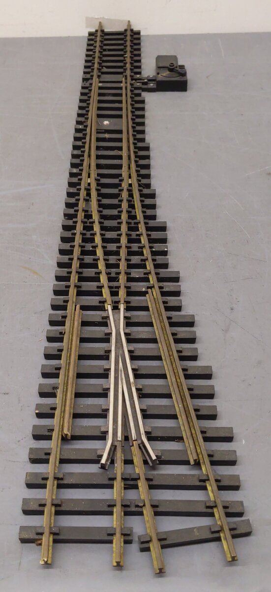 Aristo-Craft 30340 G Scale # 6 Brass Left Hand Manual Switch Turnout VG/Box