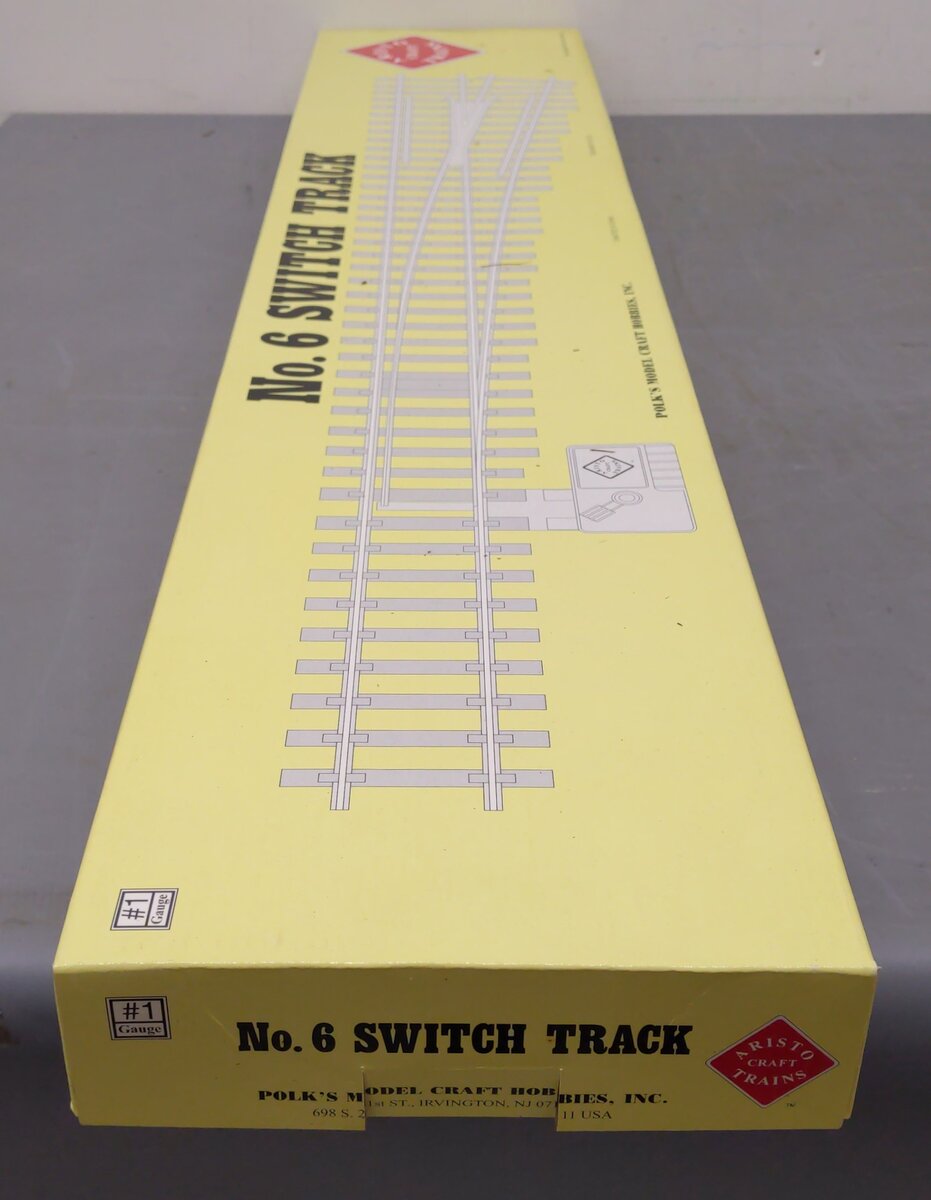 Aristo-Craft 30340 G Scale # 6 Brass Left Hand Manual Switch Turnout VG/Box