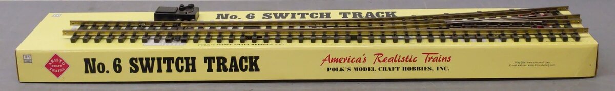 Aristo-Craft 30340 G Scale # 6 Brass Left Hand Manual Switch Turnout VG/Box