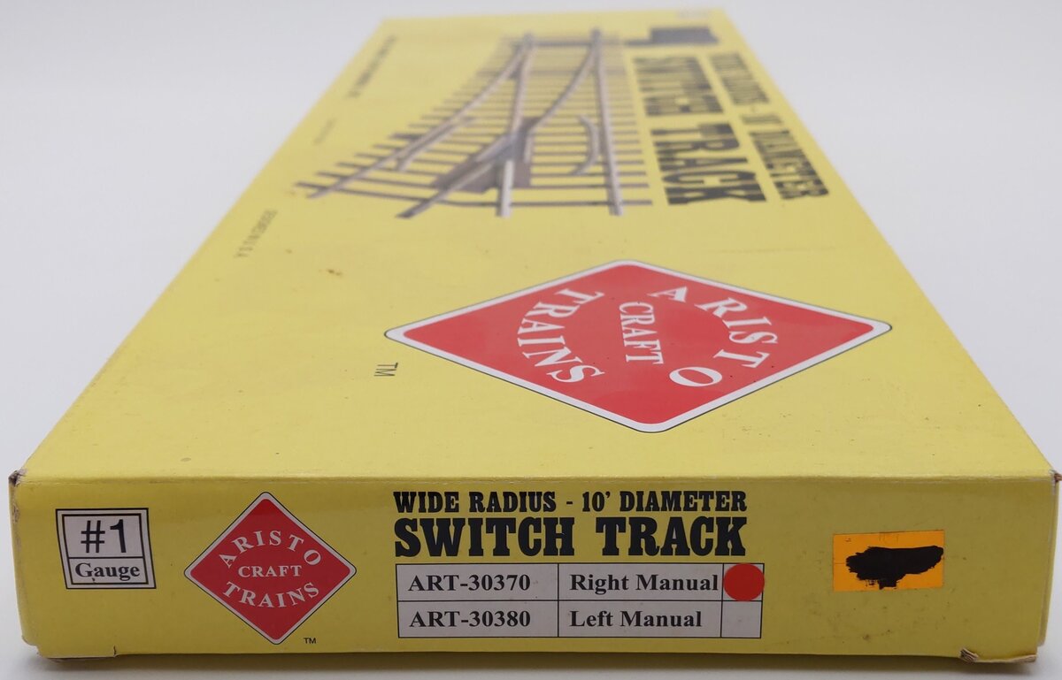 Aristo-Craft 30370 G Brass Wide Radius Right Hand 10' Manual Switch Turnout VG/Box