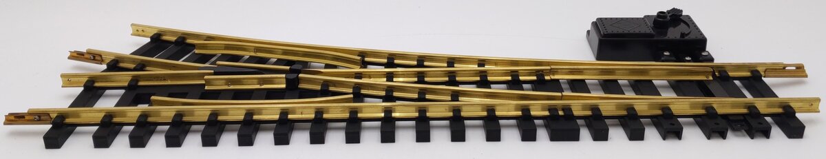 Aristo-Craft 30370 G Brass Wide Radius Right Hand 10' Manual Switch Turnout VG/Box