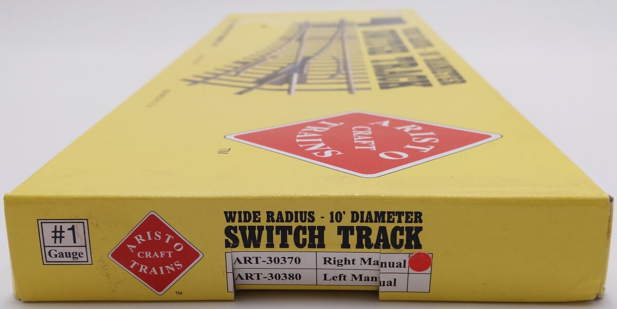Aristo-Craft 30370 G Brass Wide Radius Right Hand 10' Manual Switch Turnout EX/Box