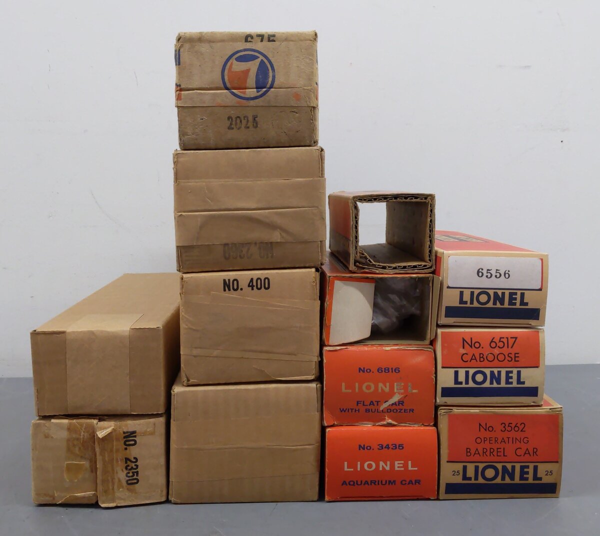 Lionel Vintage O Empty Boxes: 2350, 2360, 3435, 6445, 3562, 6517, 6816, 400 [13]/Box
