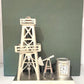 Sanis Enterprises CK451 Silver Oil Rig Clock LN/Box