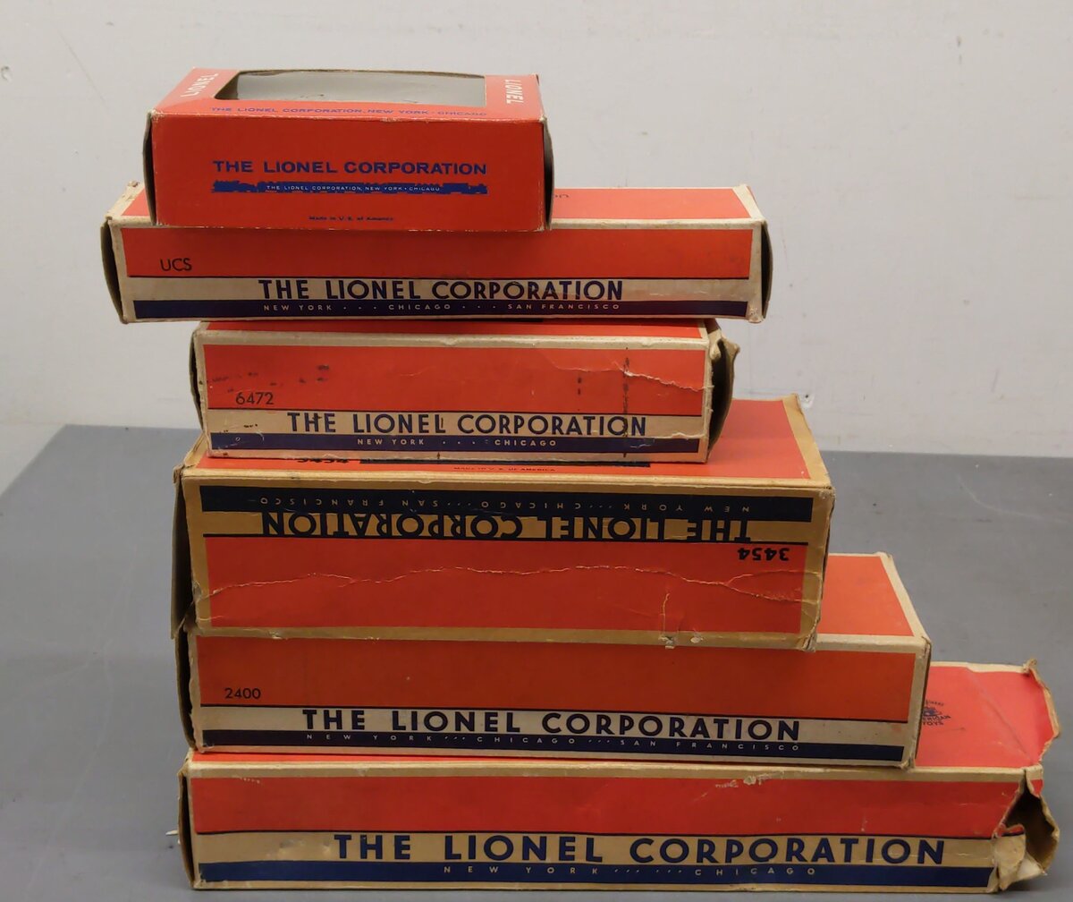 Lionel Vintage O Empty Boxes: 65, 4357, 153, 6472, 2466WX, 6414, 6520, 3424 [20]/Box