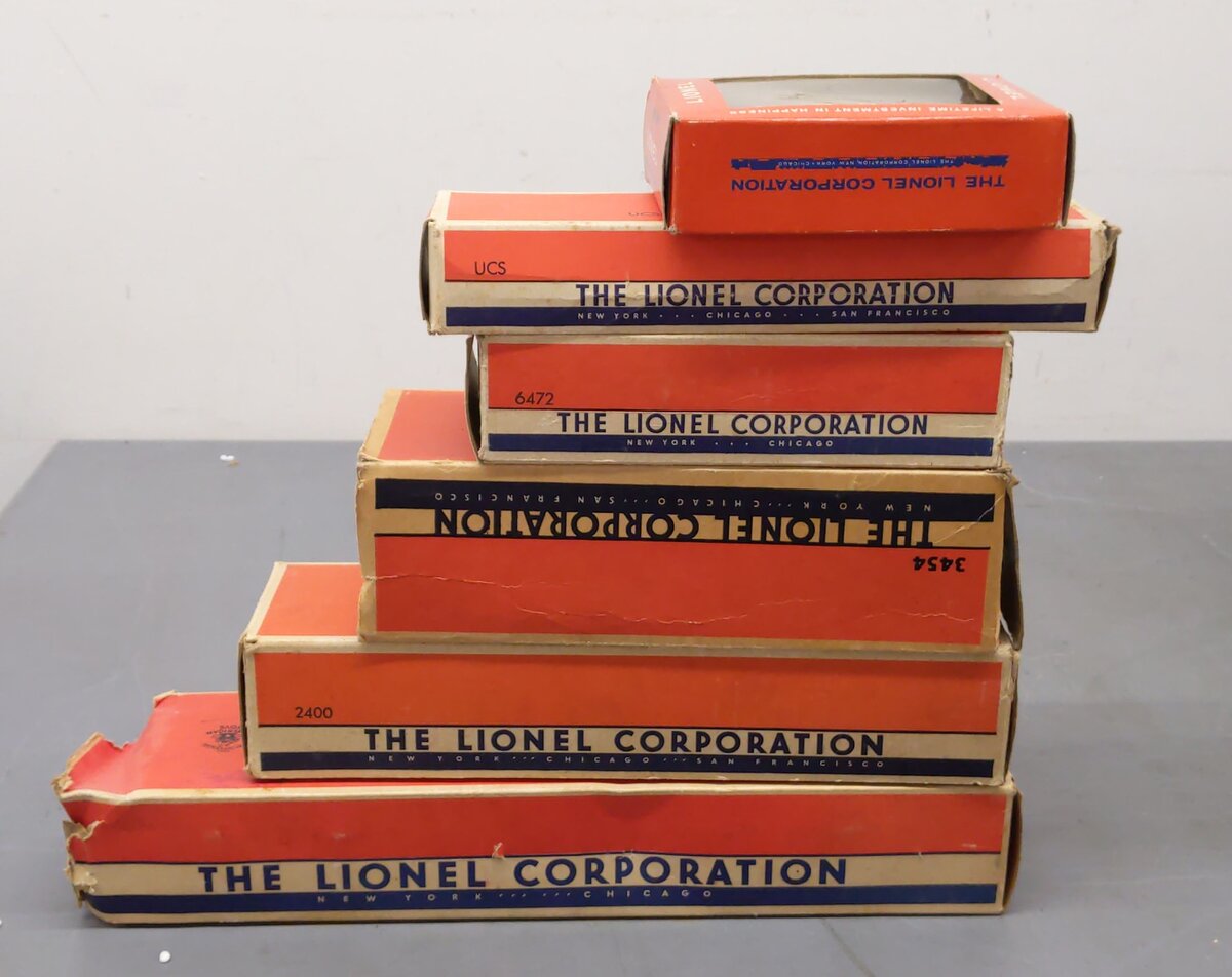Lionel Vintage O Empty Boxes: 65, 4357, 153, 6472, 2466WX, 6414, 6520, 3424 [20]/Box