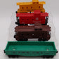Lionel O Gauge Assorted Freight Cars #6017, #16915, #9066, #6167 [4] EX