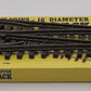 Aristo-Craft 30380 G Brass Left Hand 10' Wide Radius Manual Switch Turnout VG/Box