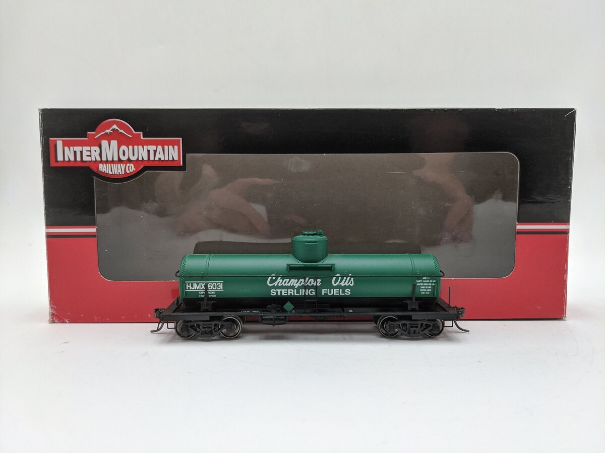 InterMountain 46329-04 HO Champion Oils/Sterling Fuels ACF Riveted Tank Car EX/Box