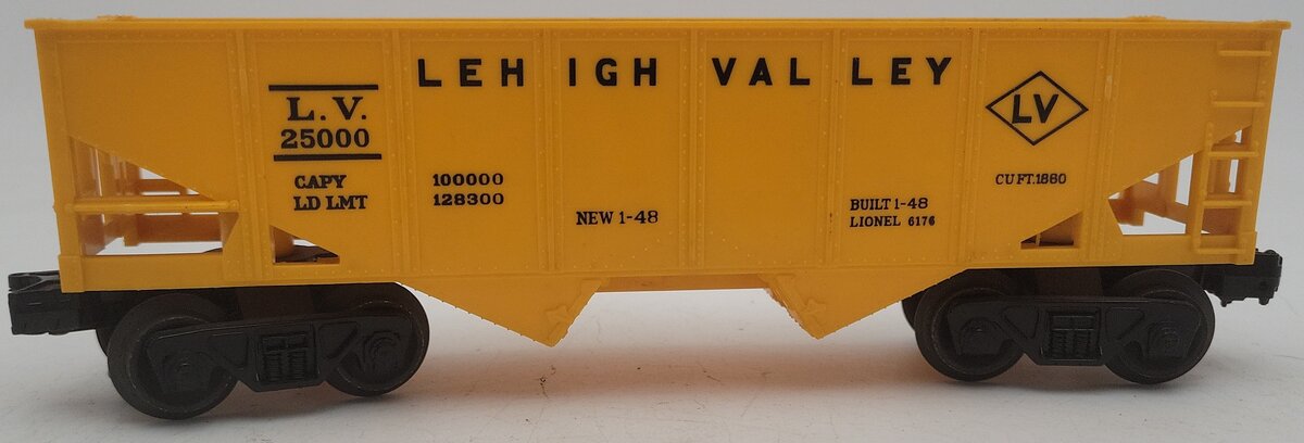 Lionel 6-27719 O Scale Lehigh Valley Celebration Series Hopper Car #25000 VG