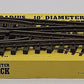 Aristo-Craft 30380 G Brass Left Hand 10' Wide Radius Manual Switch Turnout VG/Box