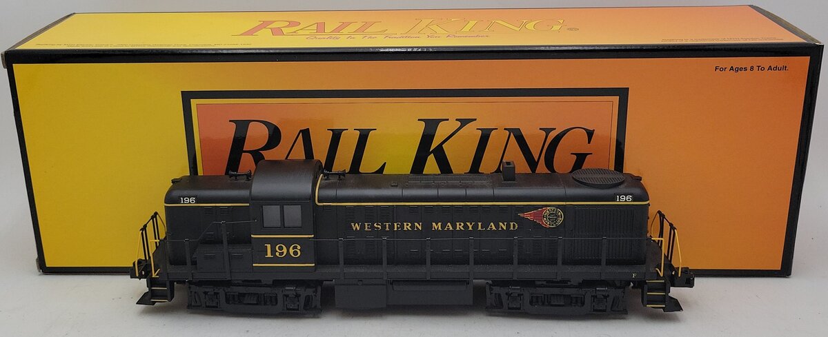 MTH 30-2236-1 Western Maryland RS-3 Diesel Engine w/PS2 #196 EX/Box