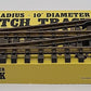 Aristo-Craft 30380 G Brass Left Hand 10' Wide Radius Manual Switch Turnout VG/Box