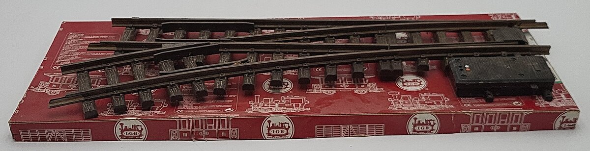 LGB 16150 G 22.5° R3 Left Hand Remote Electric Switch Turnout VG/Box