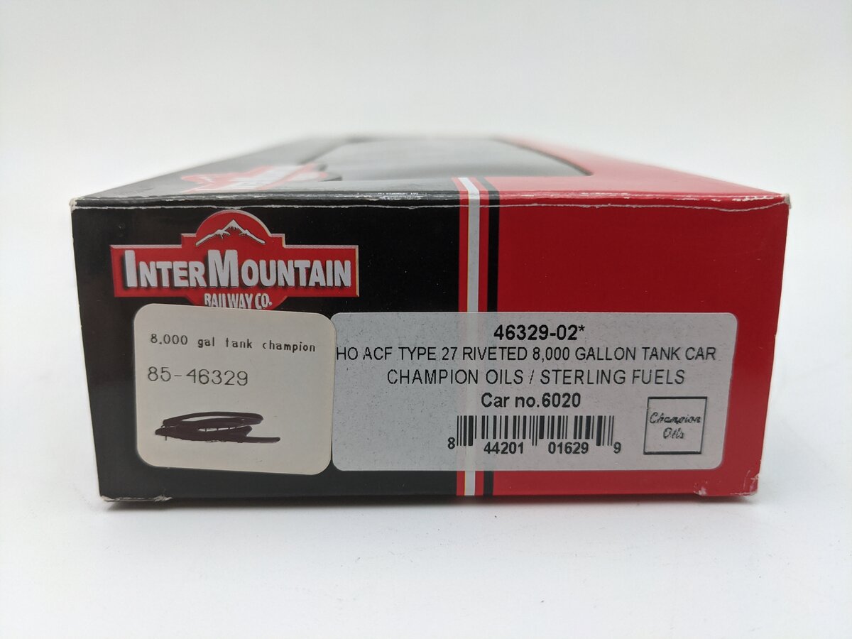 InterMountain 46329-02 HO Champion Oils/Sterling Fuels ACF Riveted Tank Car 6020 EX/Box