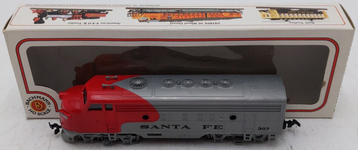 Bachmann 61502 HO Santa Fe F9 Powered Diesel Locomotive #307 EX/Box