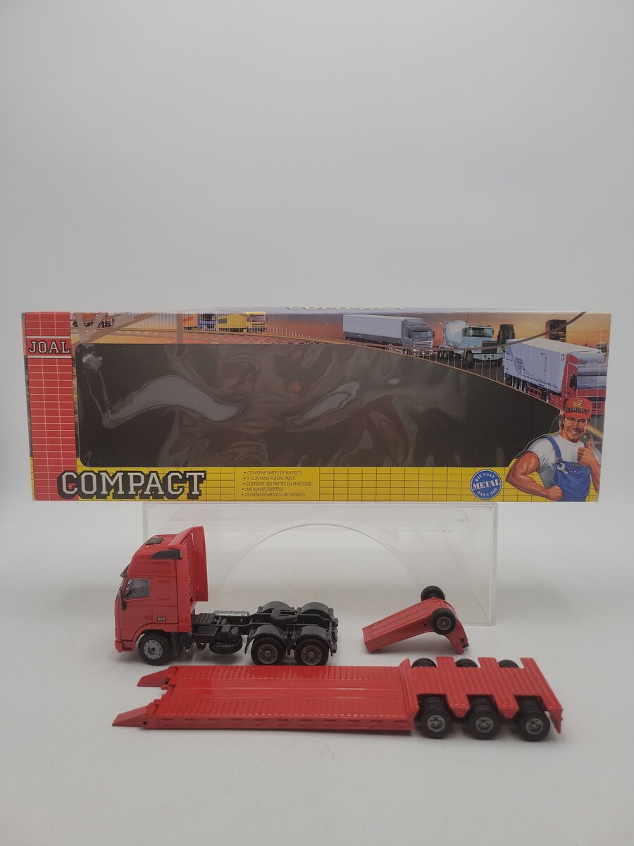 Joal 332 1:50 Scale Red Diecast Volvo FH16 Globetrotter XL Truck & Trailer EX/Box