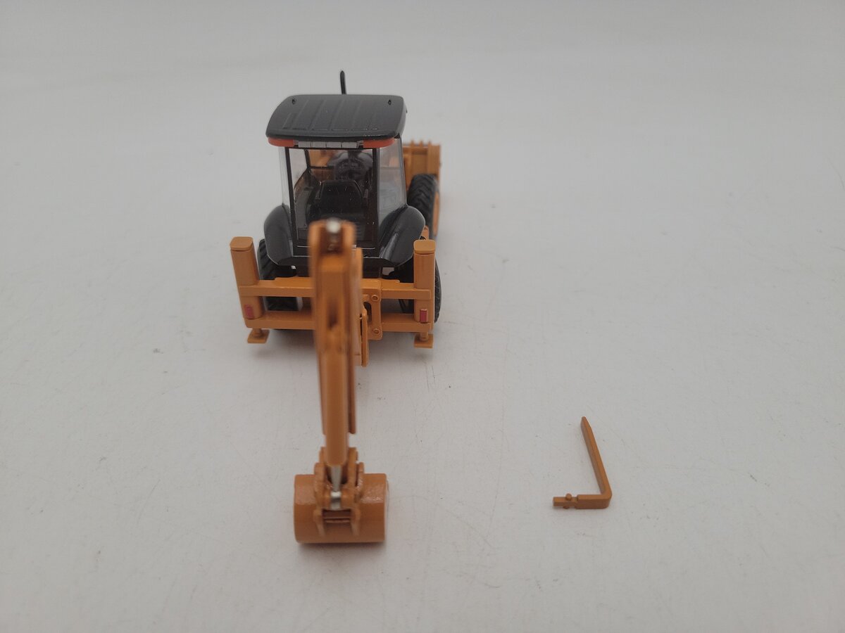 Conrad 2581 1:50 Scale Yellow/Gray Case 695 Super R Backhoe Die Cast Model EX/Box