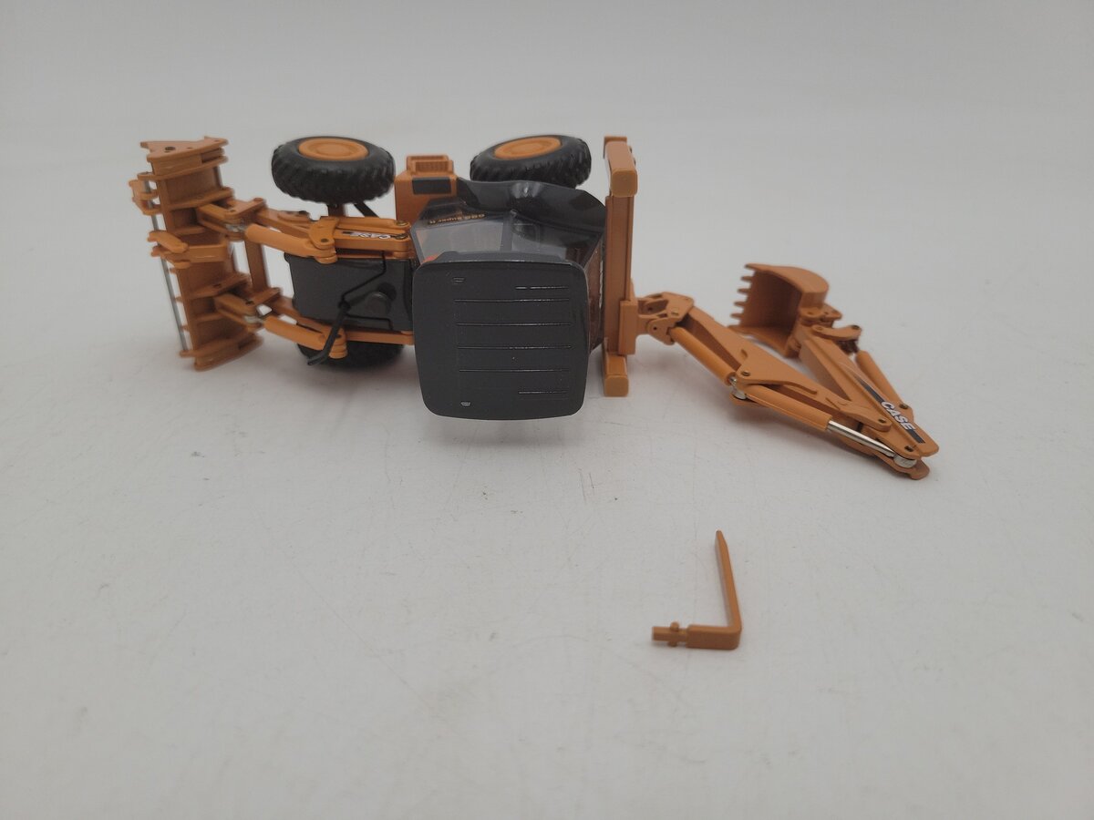 Conrad 2581 1:50 Scale Yellow/Gray Case 695 Super R Backhoe Die Cast Model EX/Box