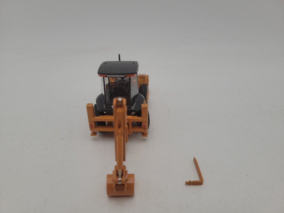 Conrad 2581 1:50 Scale Yellow/Gray Case 695 Super R Backhoe Die Cast Model EX/Box
