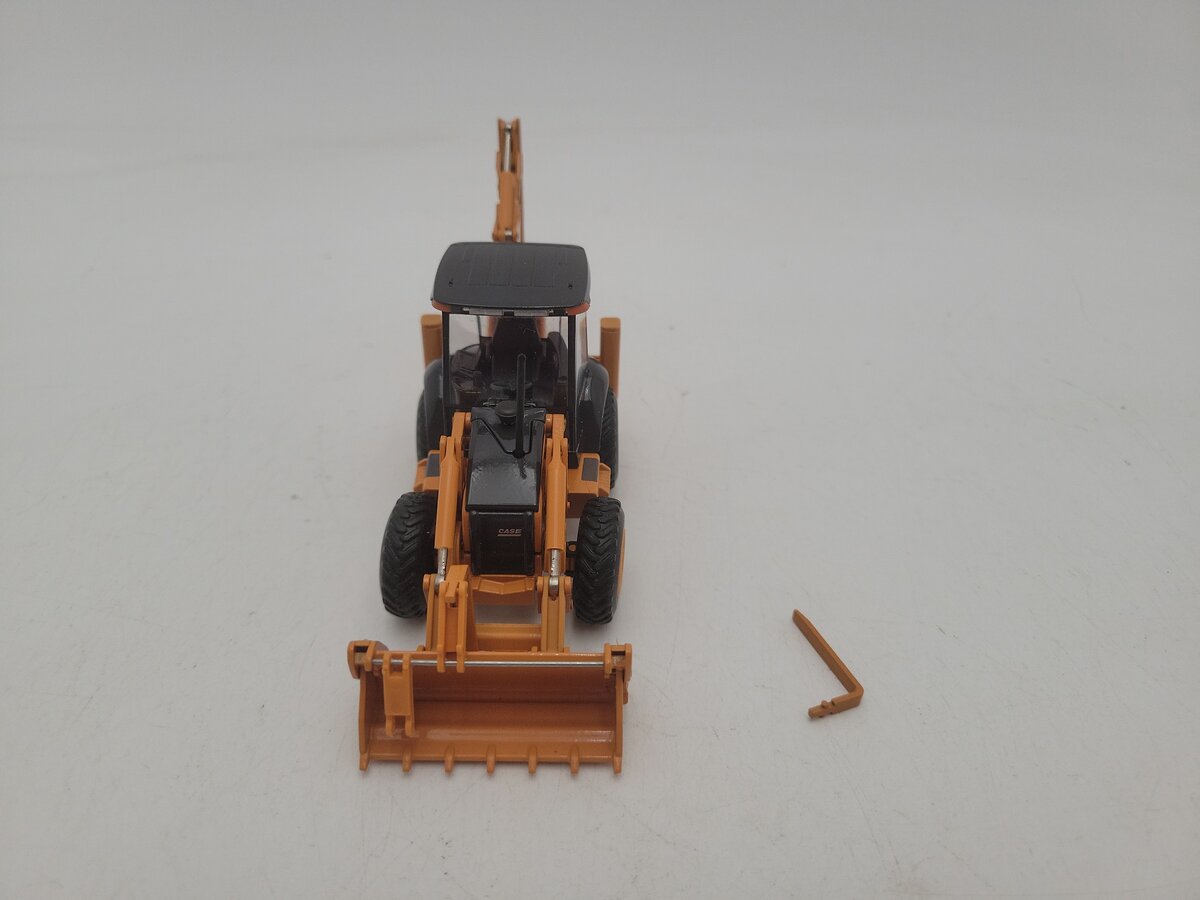 Conrad 2581 1:50 Scale Yellow/Gray Case 695 Super R Backhoe Die Cast Model EX/Box