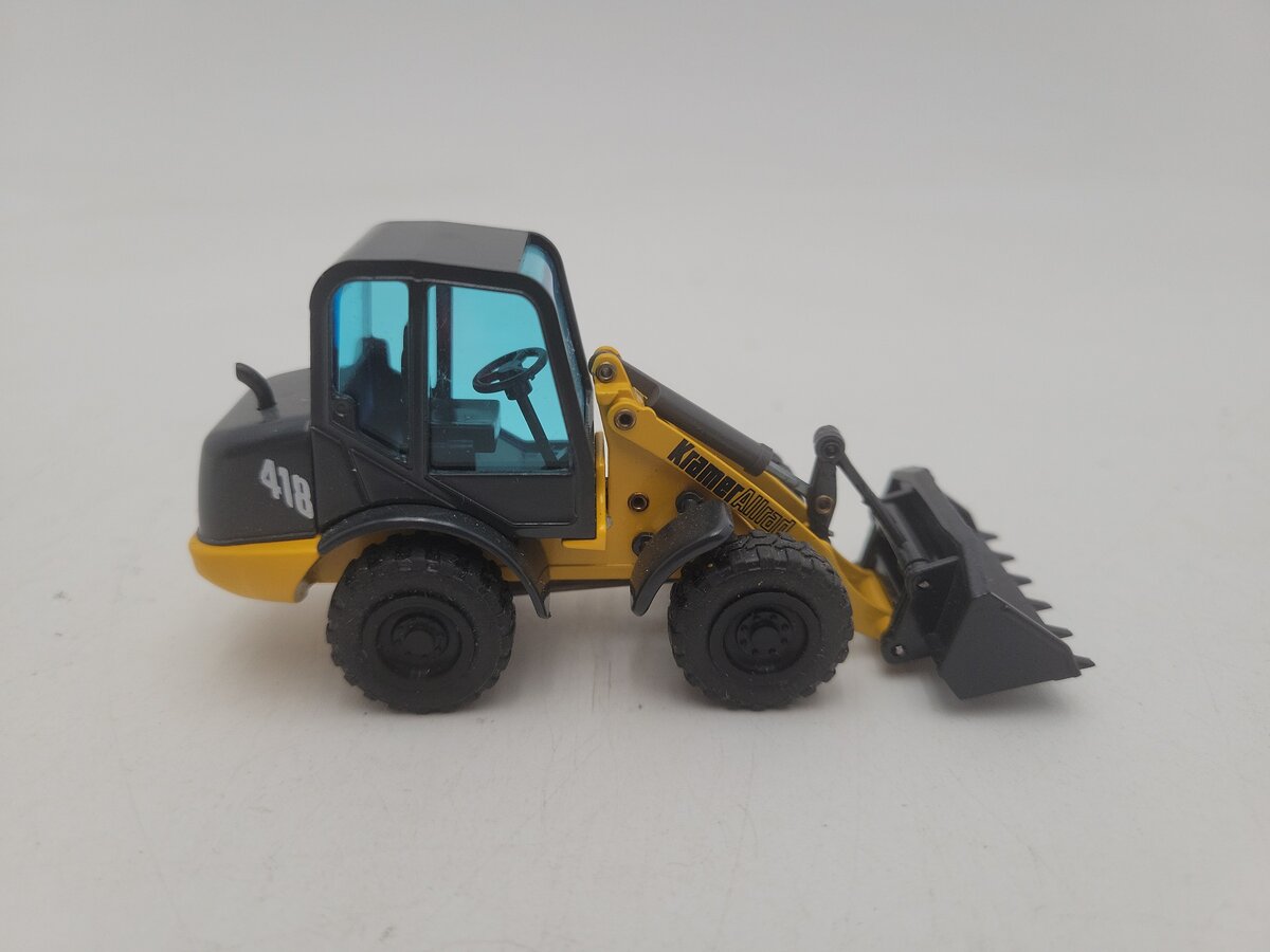 NZG 483 1:64 Scale Black & Yellow Kramer Allrad 418 Wheel Loader Die Cast EX/Box