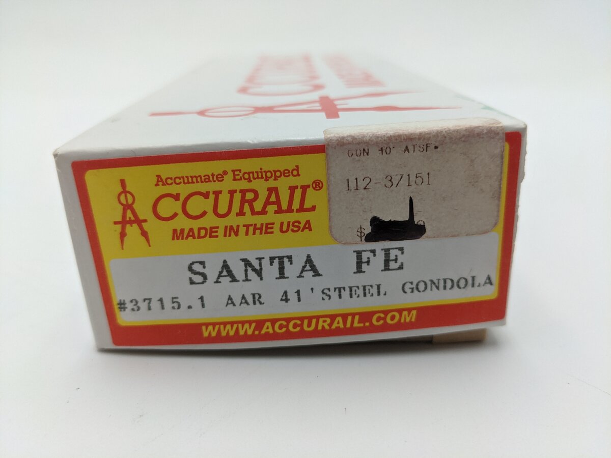 Accurail 3715 HO Atchison Topeka Santa Fe 41' AAR Steel Gondola