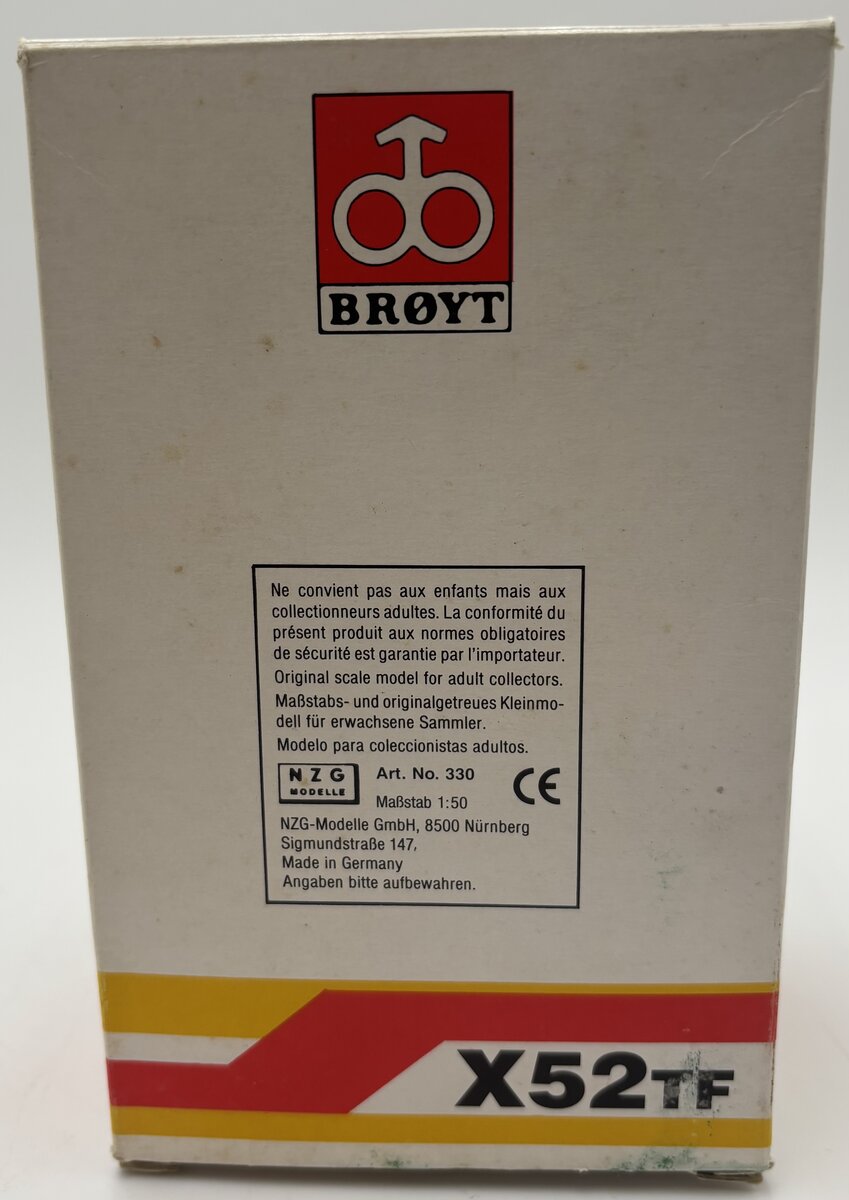 NZG 330 1:50 Broyt International X52TF Tracked Excavator LN/Box