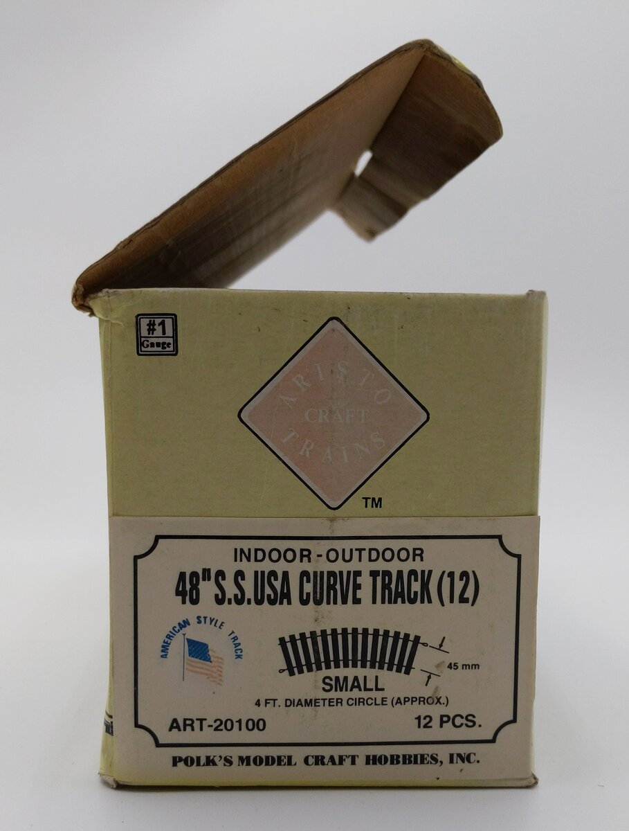 Aristo-Craft 20100 USA Stainless Steel 4' Curved Track (11) LN/Box