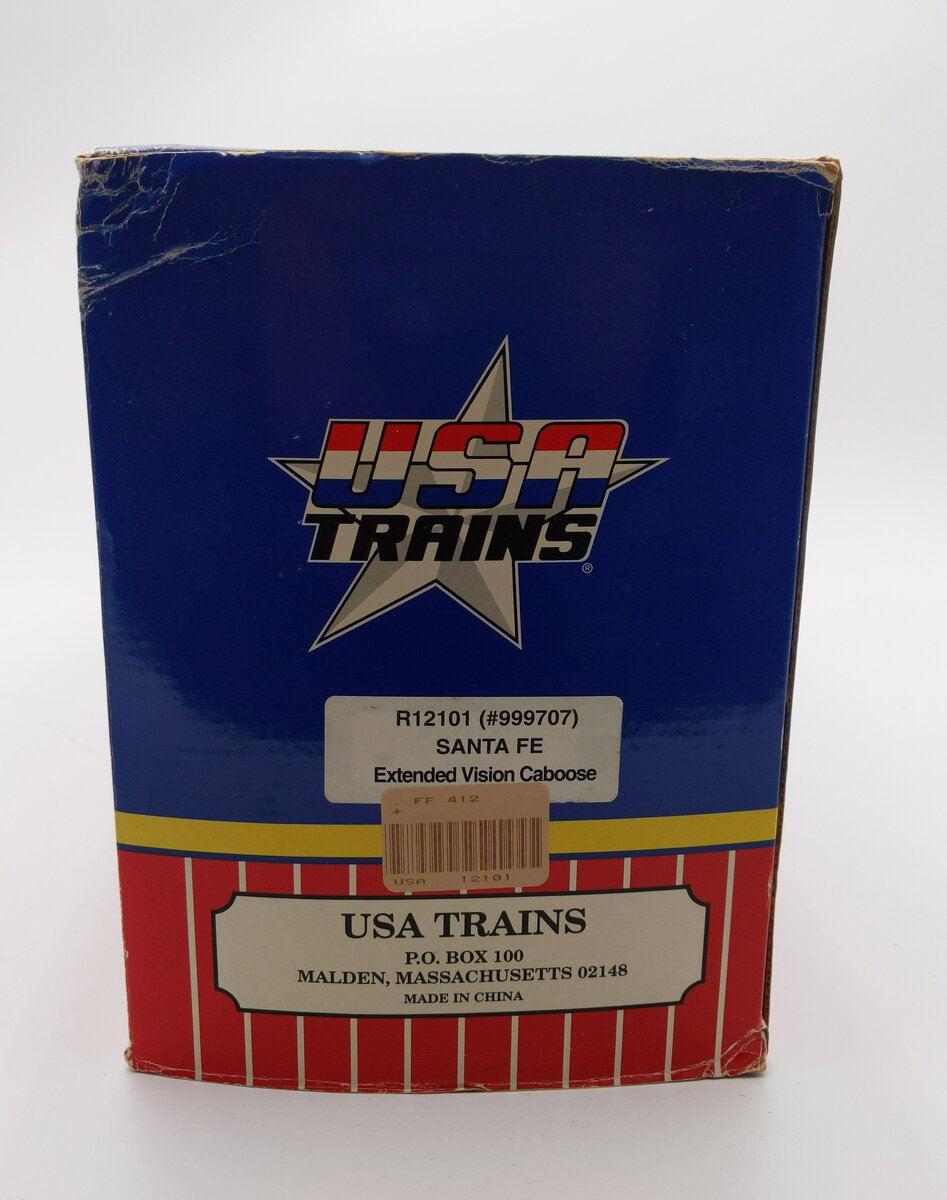 USA Trains 12101 G Santa Fe Lighted Extended Vision Caboose EX/Box