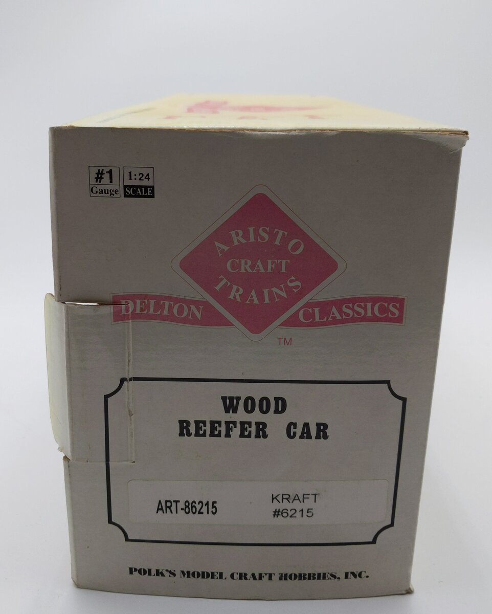Aristo-Craft 86215 G Scale Kraft Wood Reefer Car #6215 EX/Box