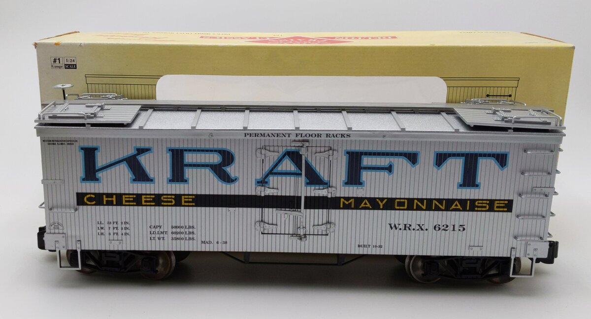 Aristo-Craft 86215 G Scale Kraft Wood Reefer Car #6215 EX/Box