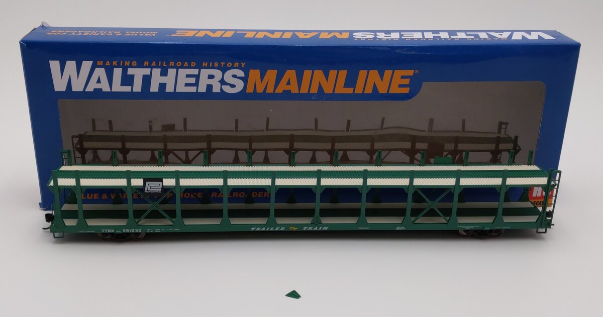 Walthers 910-8019 HO Penn Central Bi-Level Open Rack Auto Car #961930 LN/Box